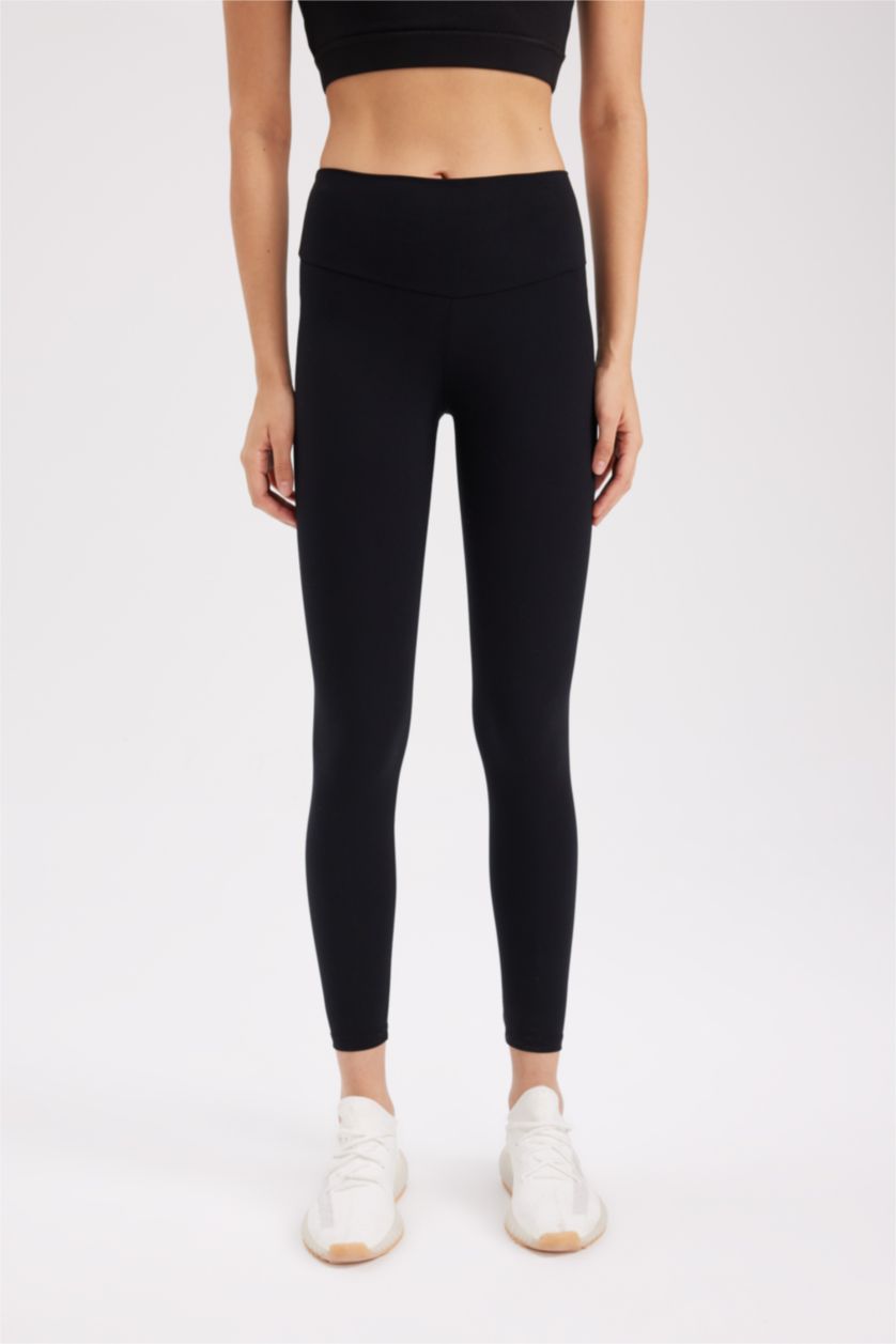 WOMAN Black DeFactoFit Waist Wrapping Premium Leggings