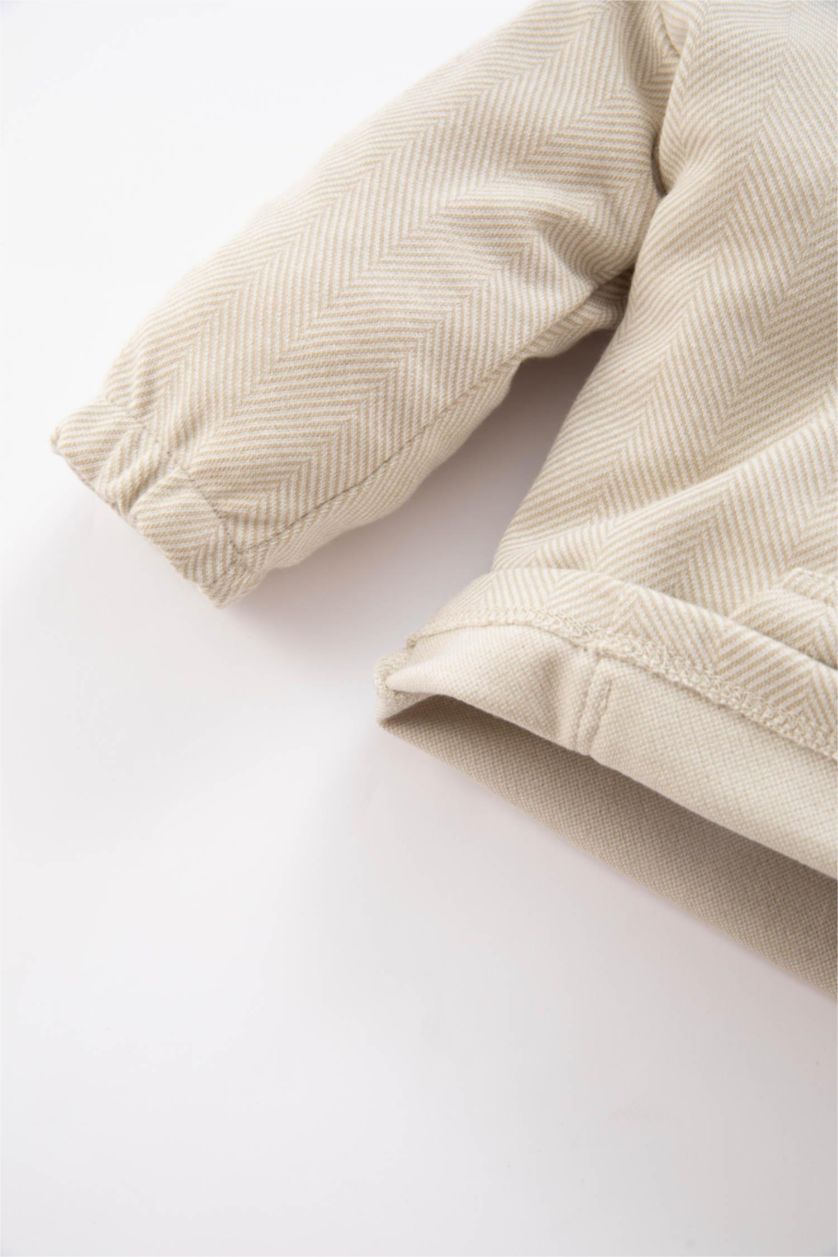 BABY BOY Beige Regular Fit Hooded Sweatshirt