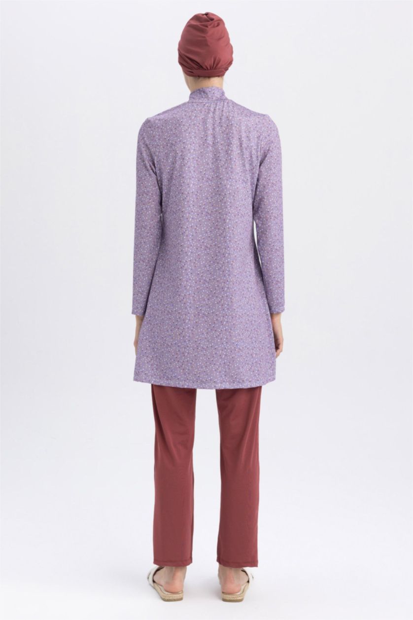 حريمي بنفسجي فاتح بوركيني بقصة عادية بنفسجي فاتح - 3 قطع