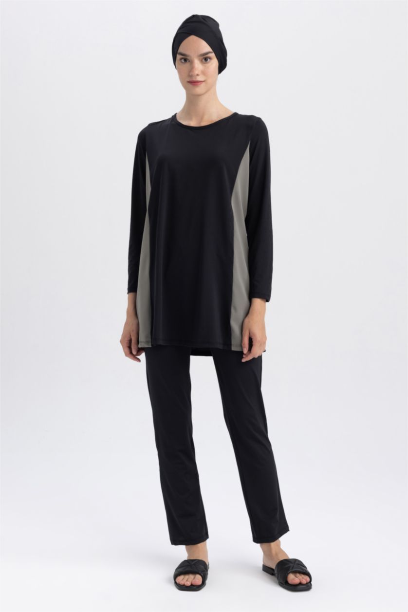 WOMAN Black Regular Fit 3 piece Burkini