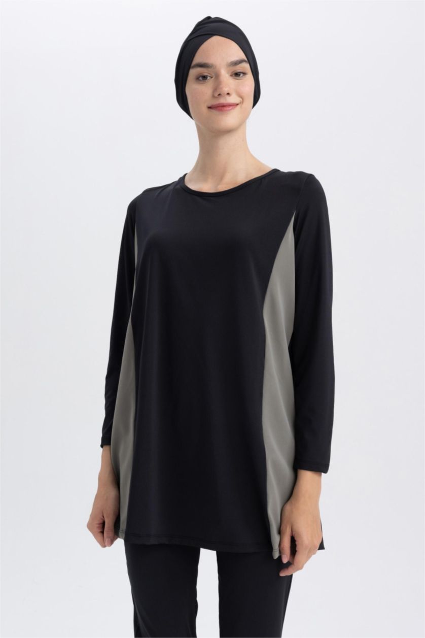 WOMAN Black Regular Fit 3 piece Burkini