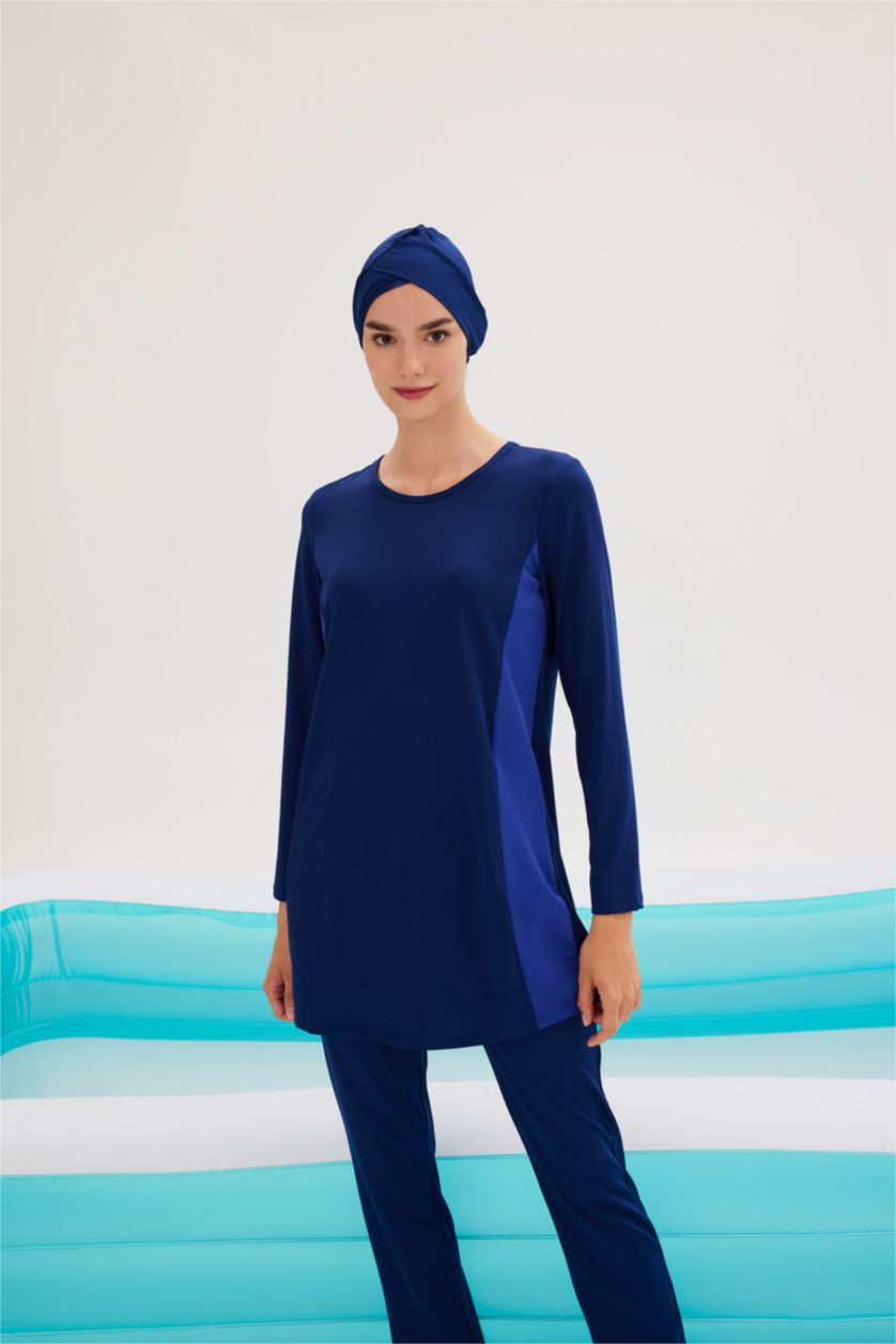 WOMAN NAVY Regular Fit 3 piece Burkini