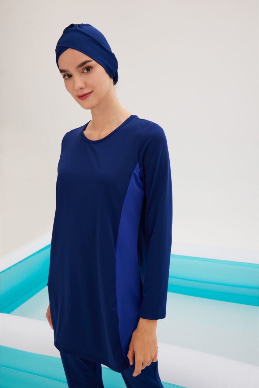 WOMAN NAVY Regular Fit 3 piece Burkini