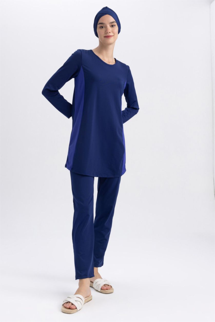 WOMAN NAVY Regular Fit 3 piece Burkini