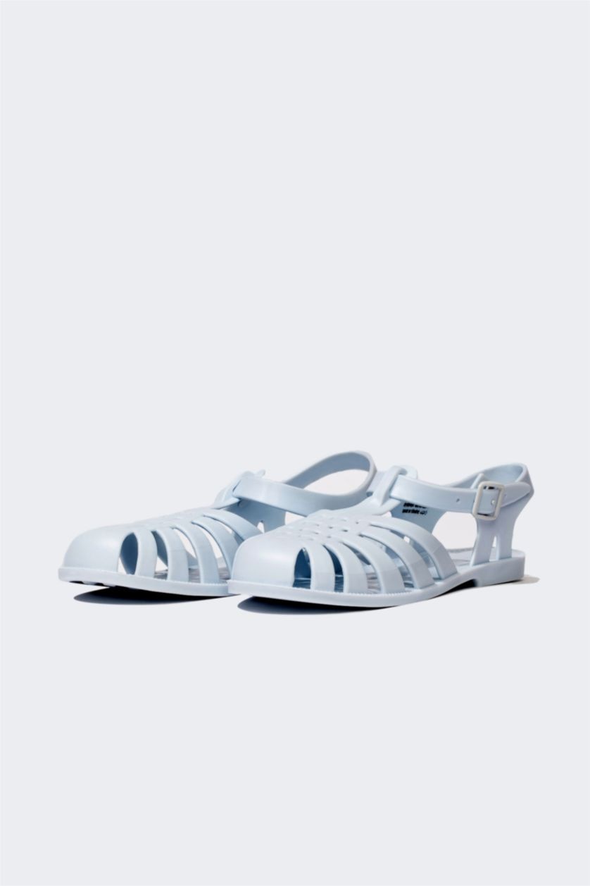 WOMAN Light Blue Flat Sole Sandals