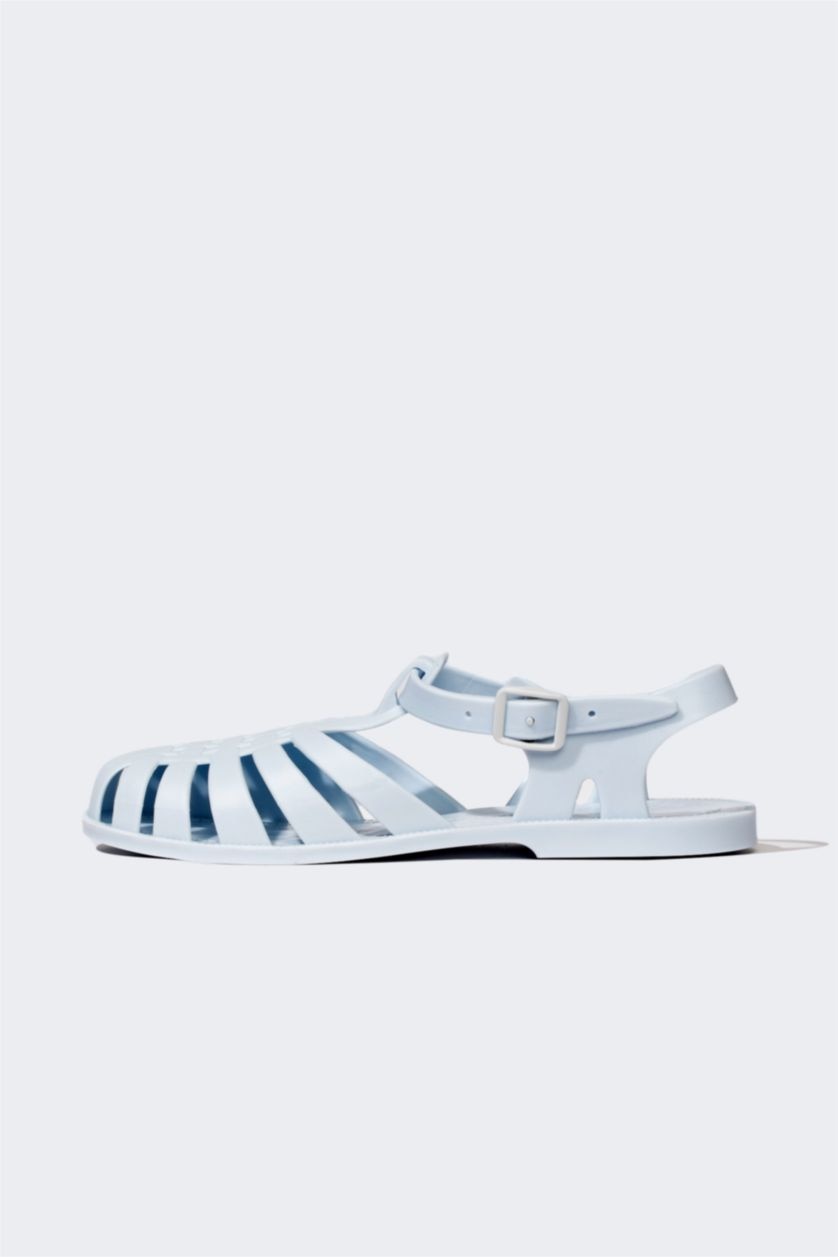 WOMAN Light Blue Flat Sole Sandals