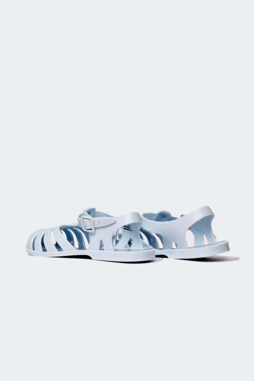 WOMAN Light Blue Flat Sole Sandals