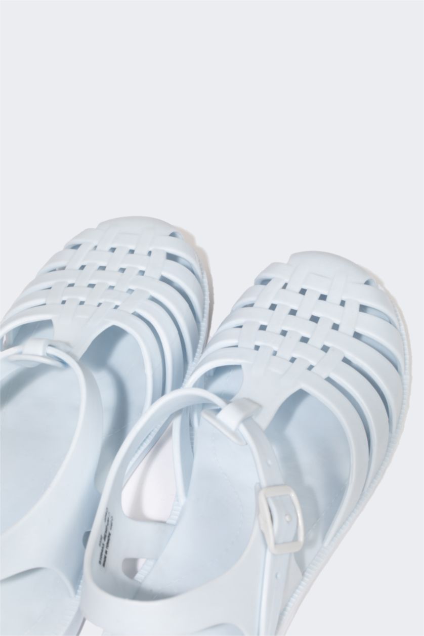 WOMAN Light Blue Flat Sole Sandals