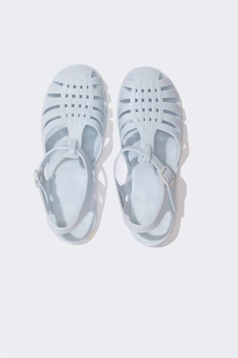 WOMAN Light Blue Flat Sole Sandals