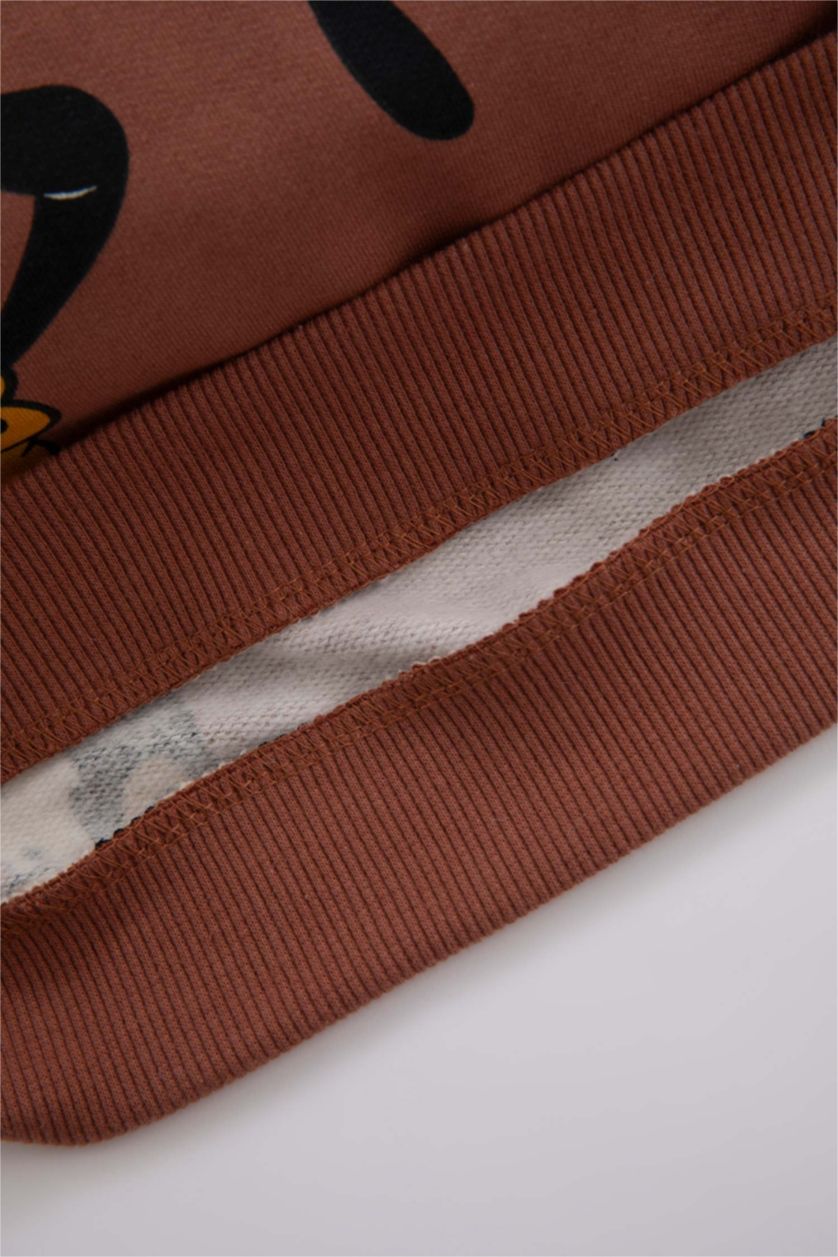 BABY BOY Light Brown Baby Boy Disney Mickey & Minnie Sweatshirt Sweatpants 2 Piece Set