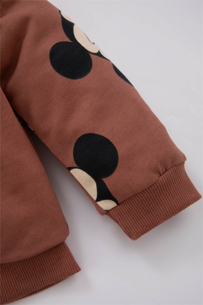 BABY BOY Light Brown Baby Boy Disney Mickey & Minnie Sweatshirt Sweatpants 2 Piece Set