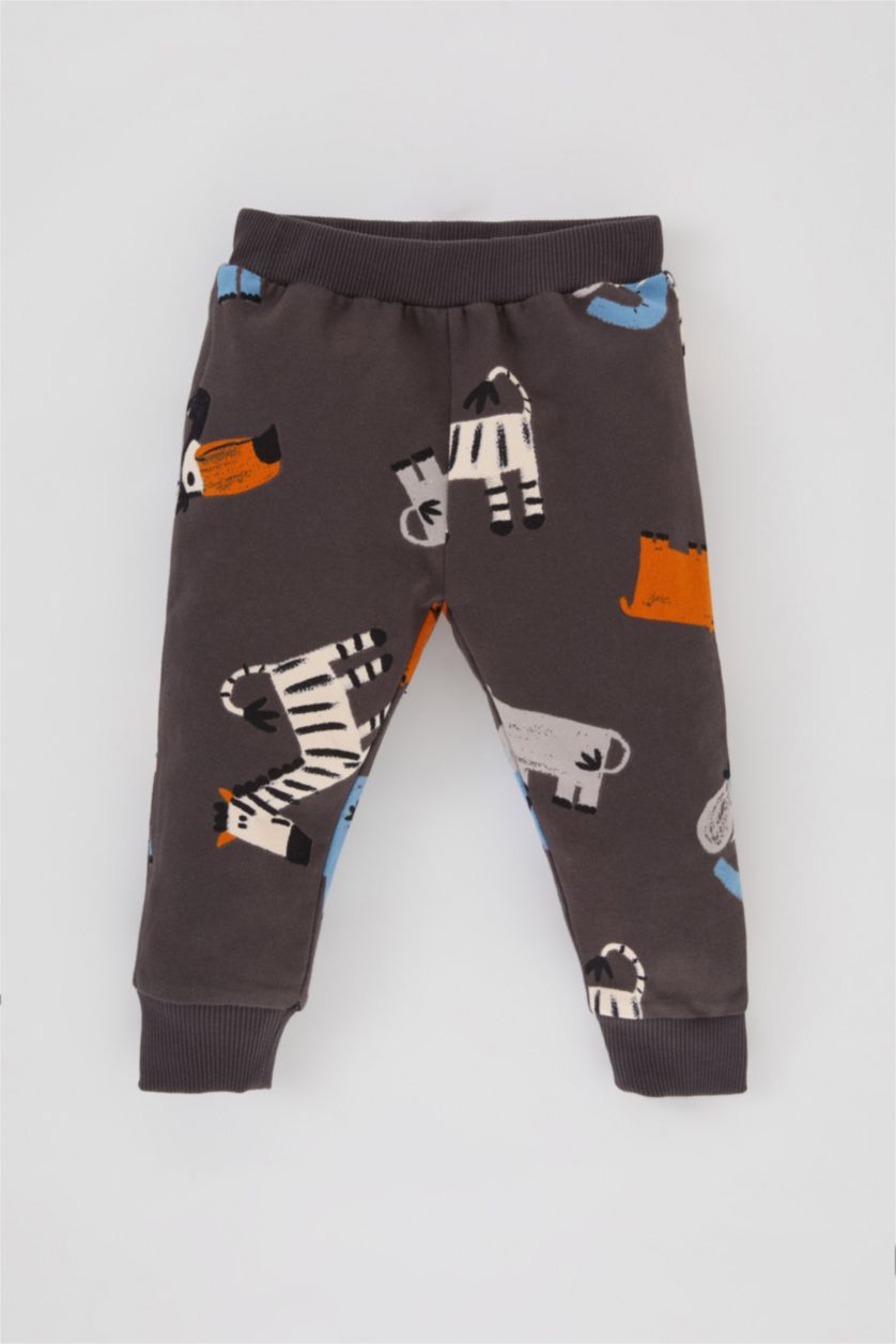 BABY BOY انترا Baby Boy Patterned Sweatshirt Sweatpants 2 Piece Set