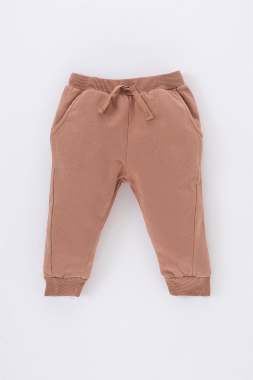 BÉBÉ GARÇON Marron Clair Ensemble Sweatshirt à Motifs Et Pantalon De Jogging Pour Bébé Garçon - 2 Pièces