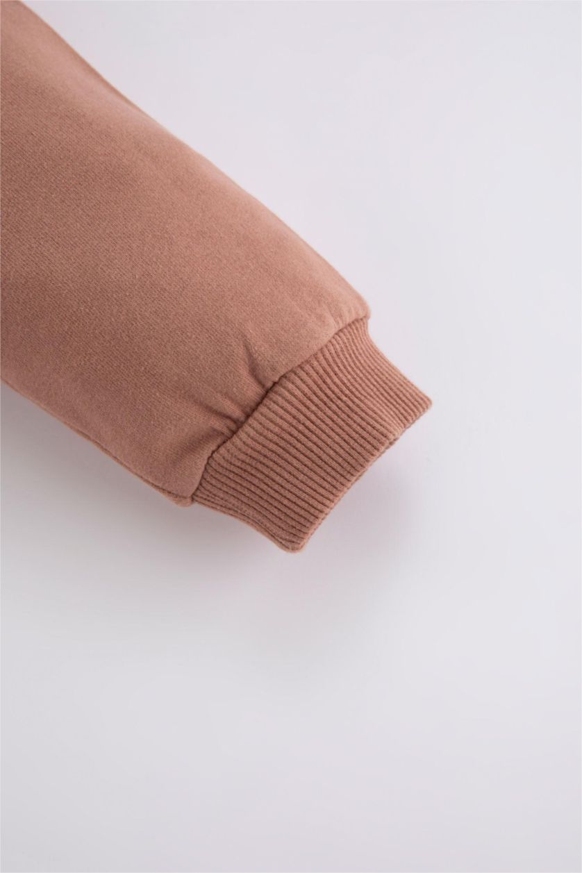 BÉBÉ GARÇON Marron Clair Ensemble Sweatshirt à Motifs Et Pantalon De Jogging Pour Bébé Garçon - 2 Pièces