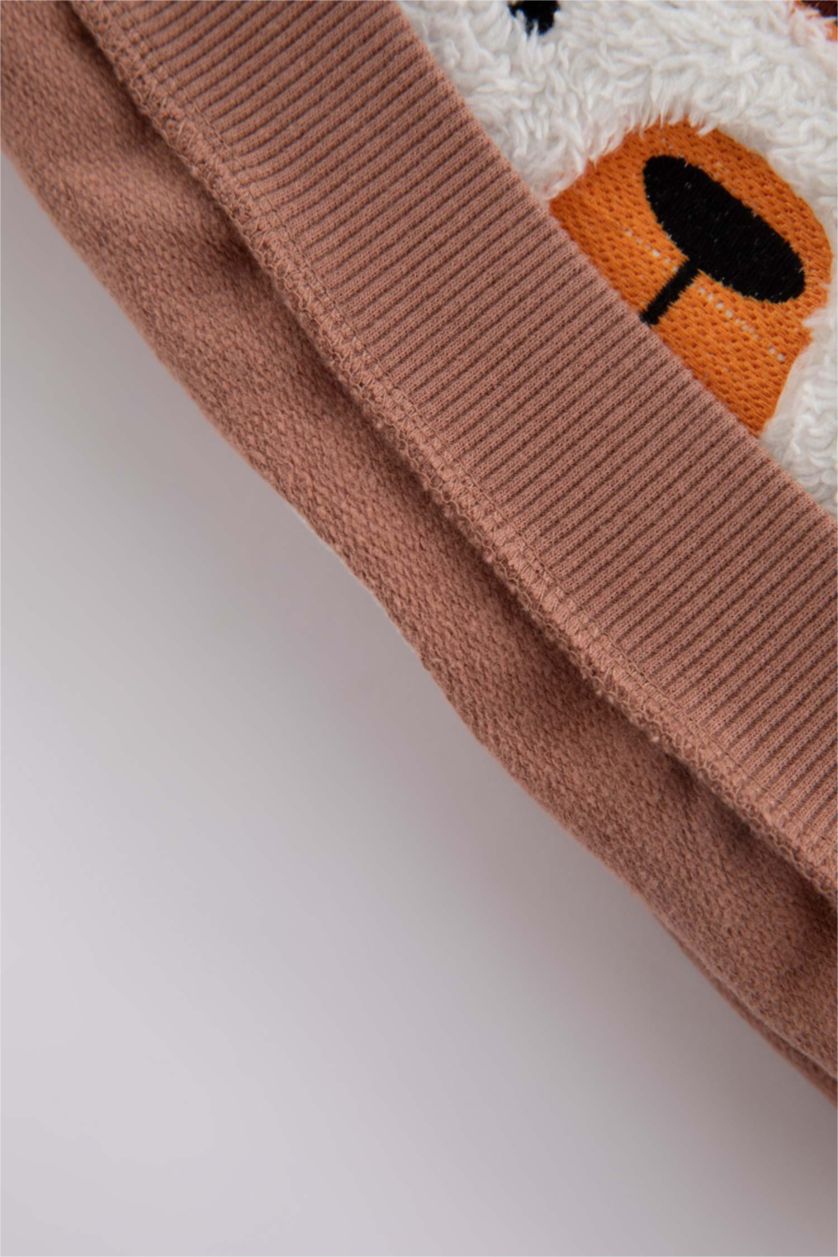 BÉBÉ GARÇON Marron Clair Ensemble Sweatshirt à Motifs Et Pantalon De Jogging Pour Bébé Garçon - 2 Pièces