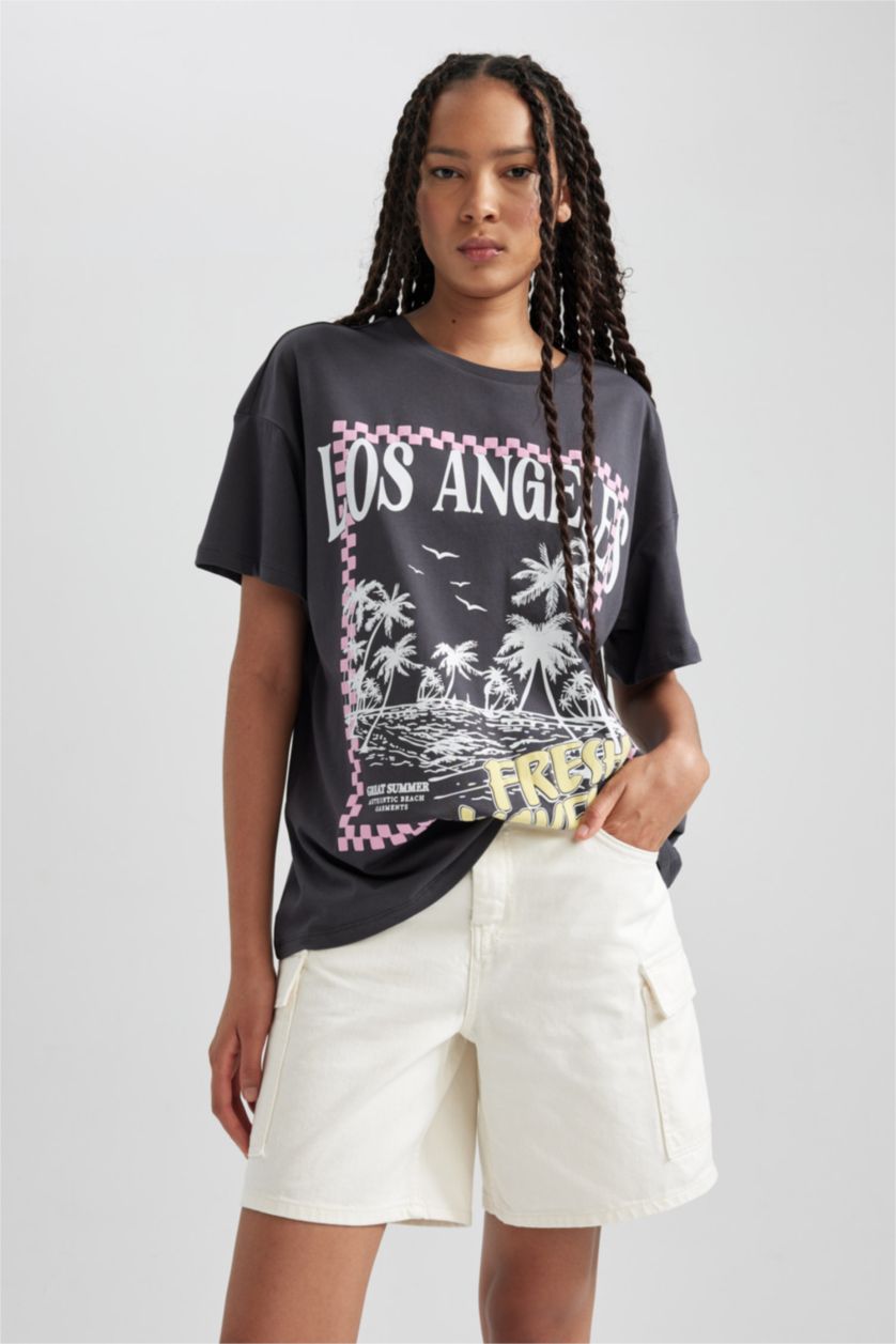 حريمي أبيض (000) شورت قطن برمودا جينز كتان ابيض بخصر عالي