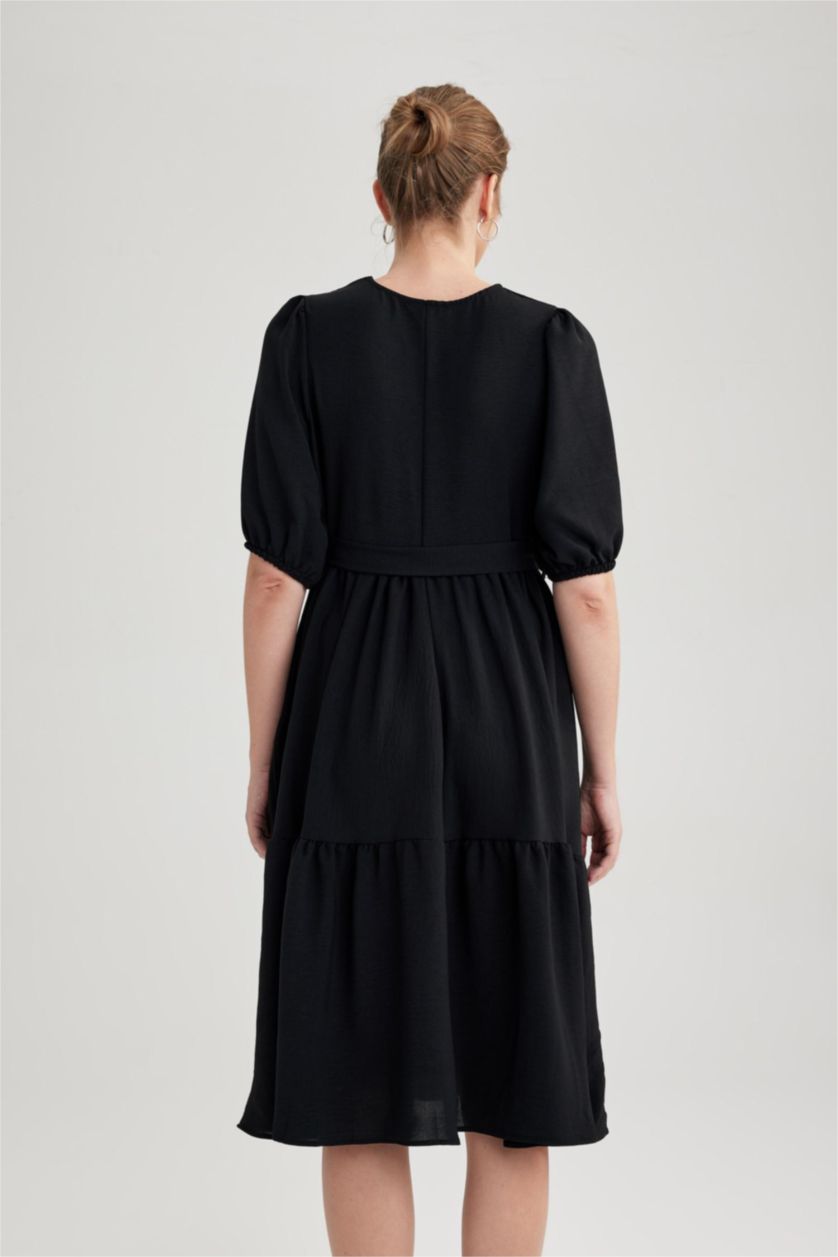 WOMAN Black Maternity Long Dress