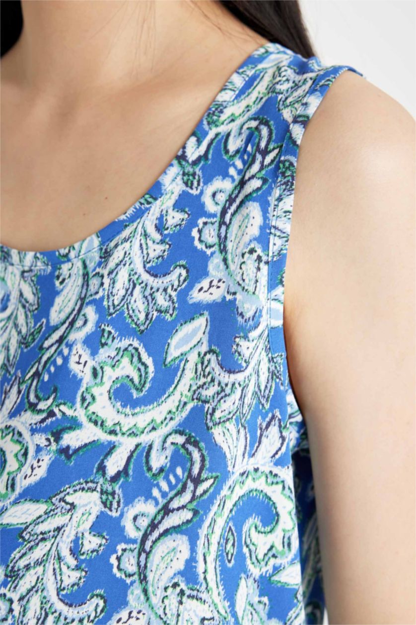 Woman Blue Midi Maternity Dress