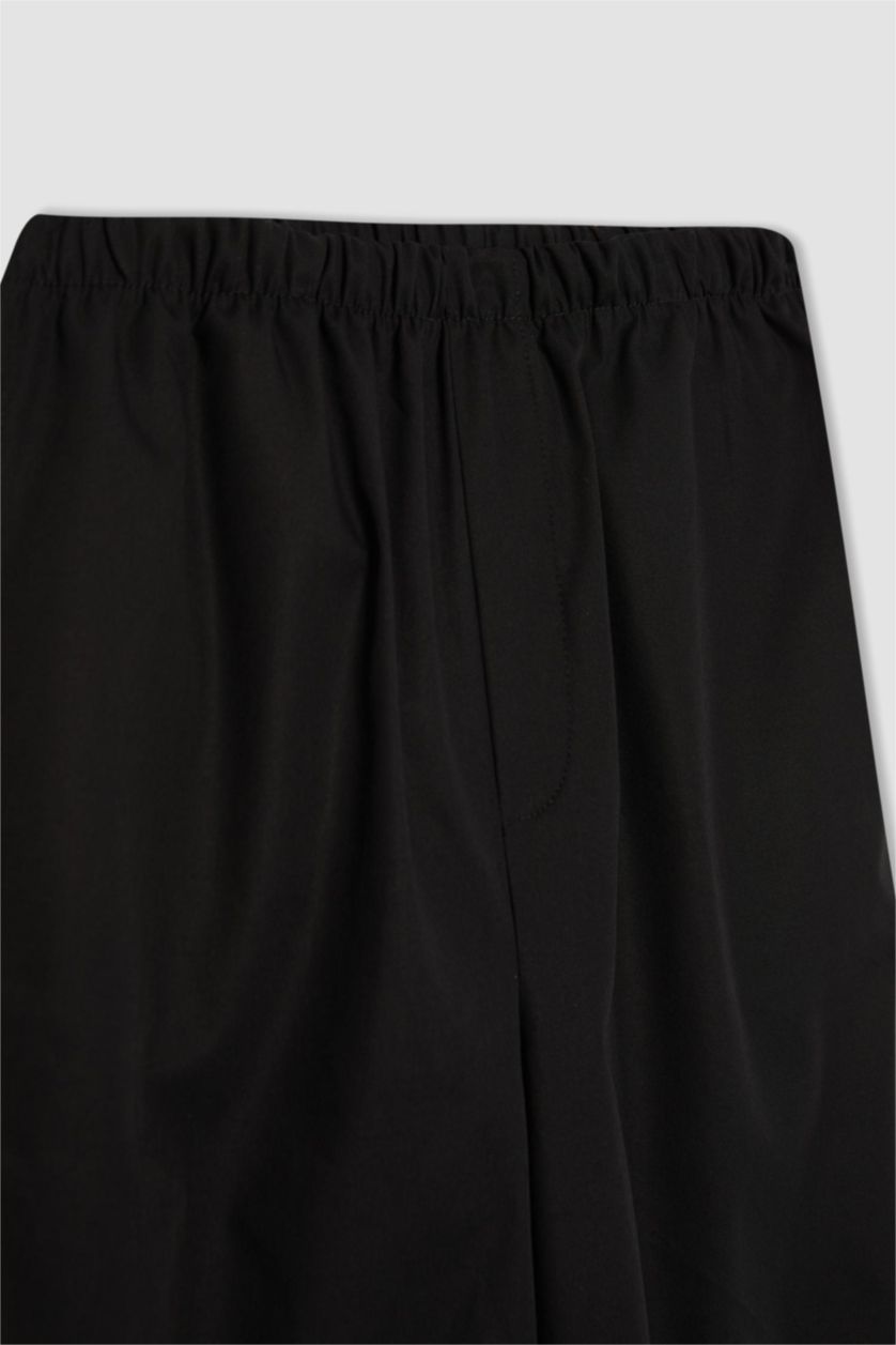 بنات أسود بنطلون بناتي باراشوت قطن