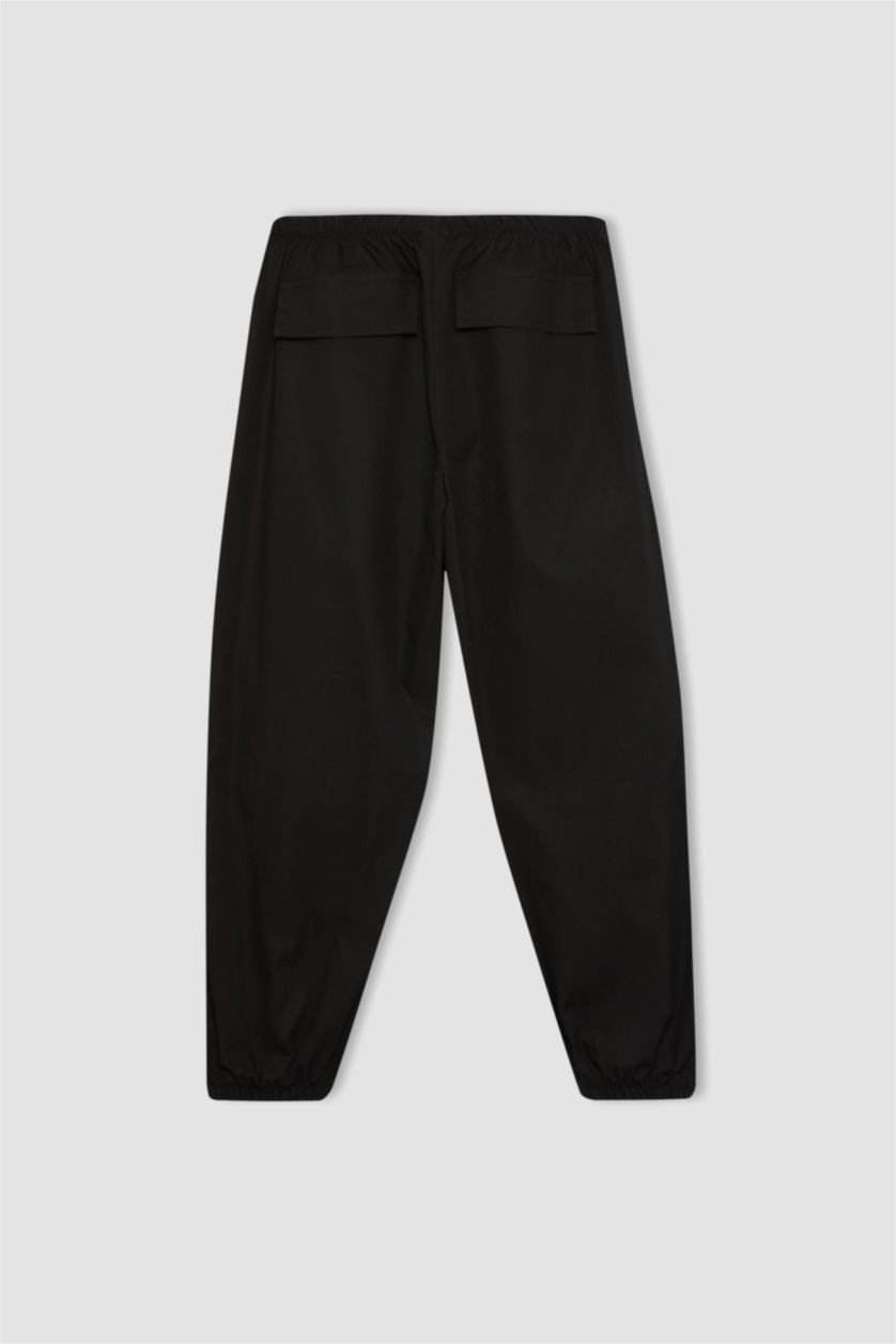 بنات أسود بنطلون بناتي باراشوت قطن