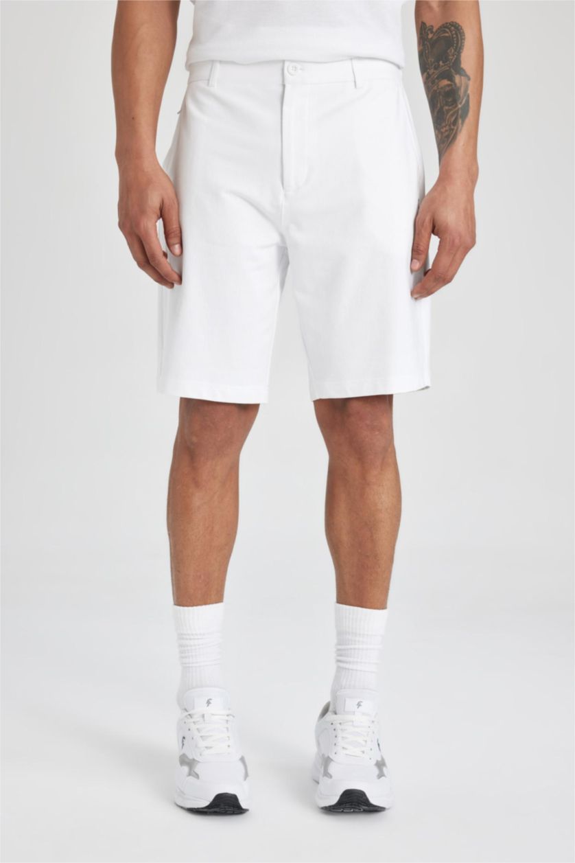 MAN White DeFactoFit Standard Fit Sports Shorts