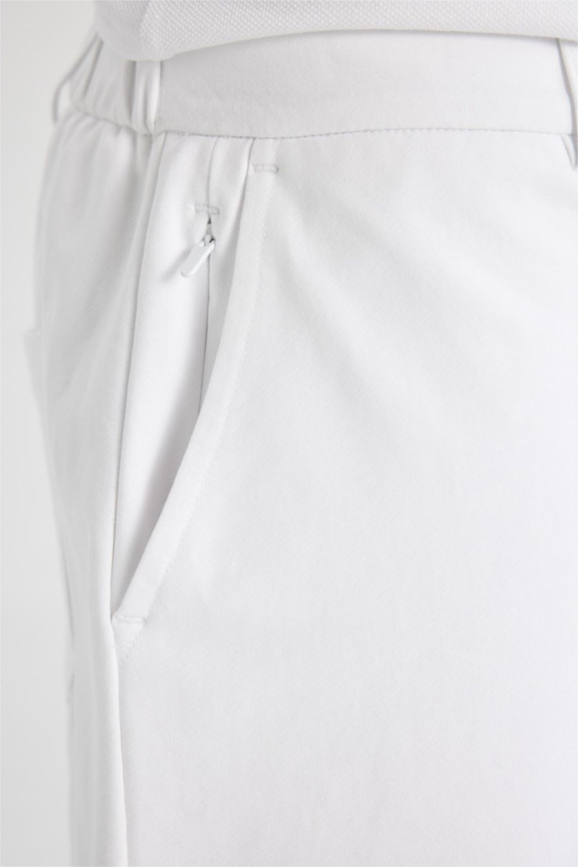 MAN White DeFactoFit Standard Fit Sports Shorts