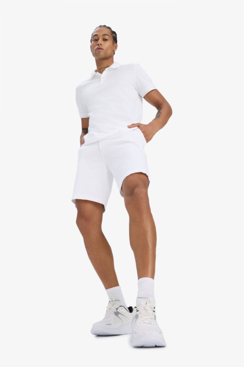 Man White DeFactoFit Standard Fit Sports Short Leg Shorts