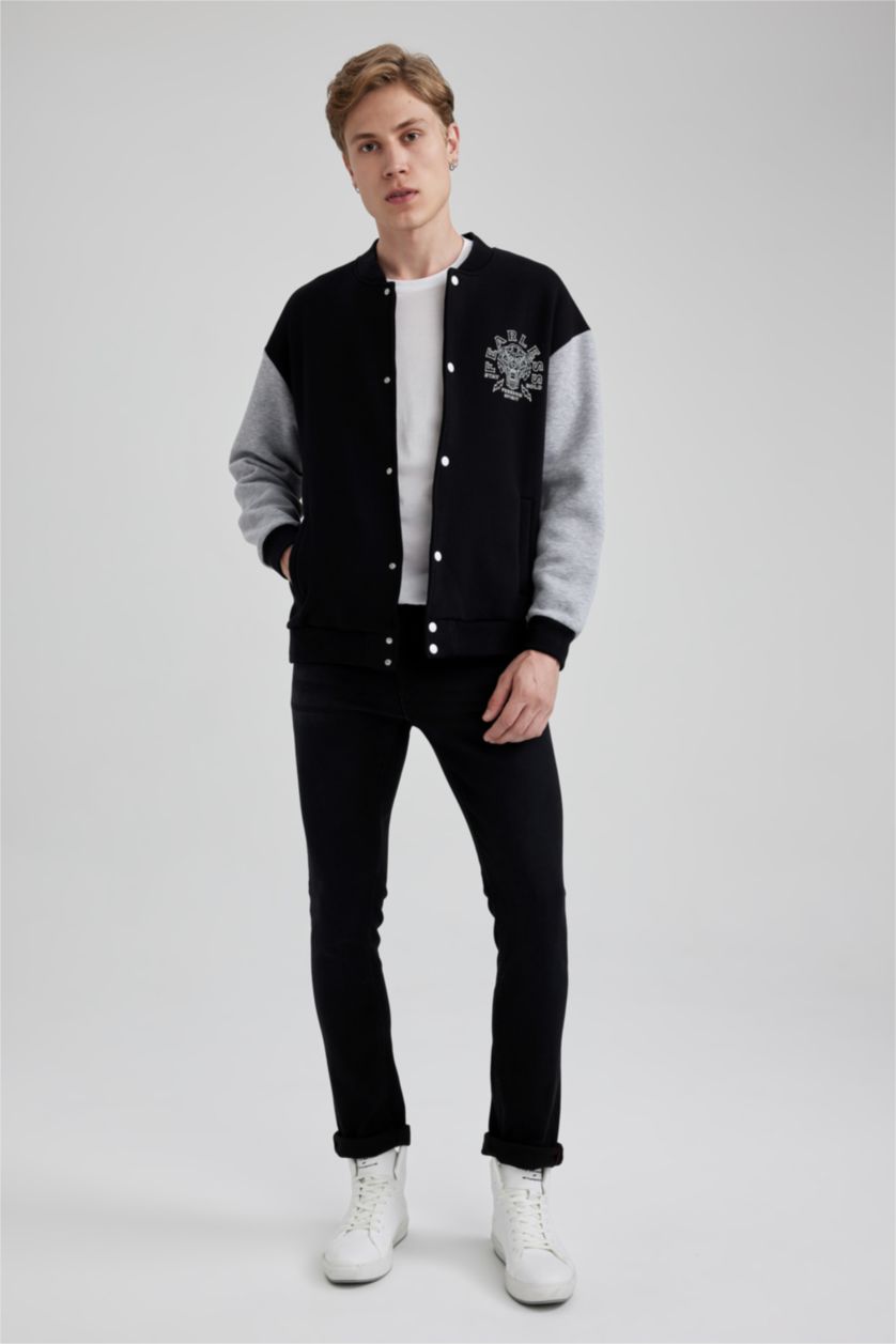 MAN Black Oversize Fit Cardigan