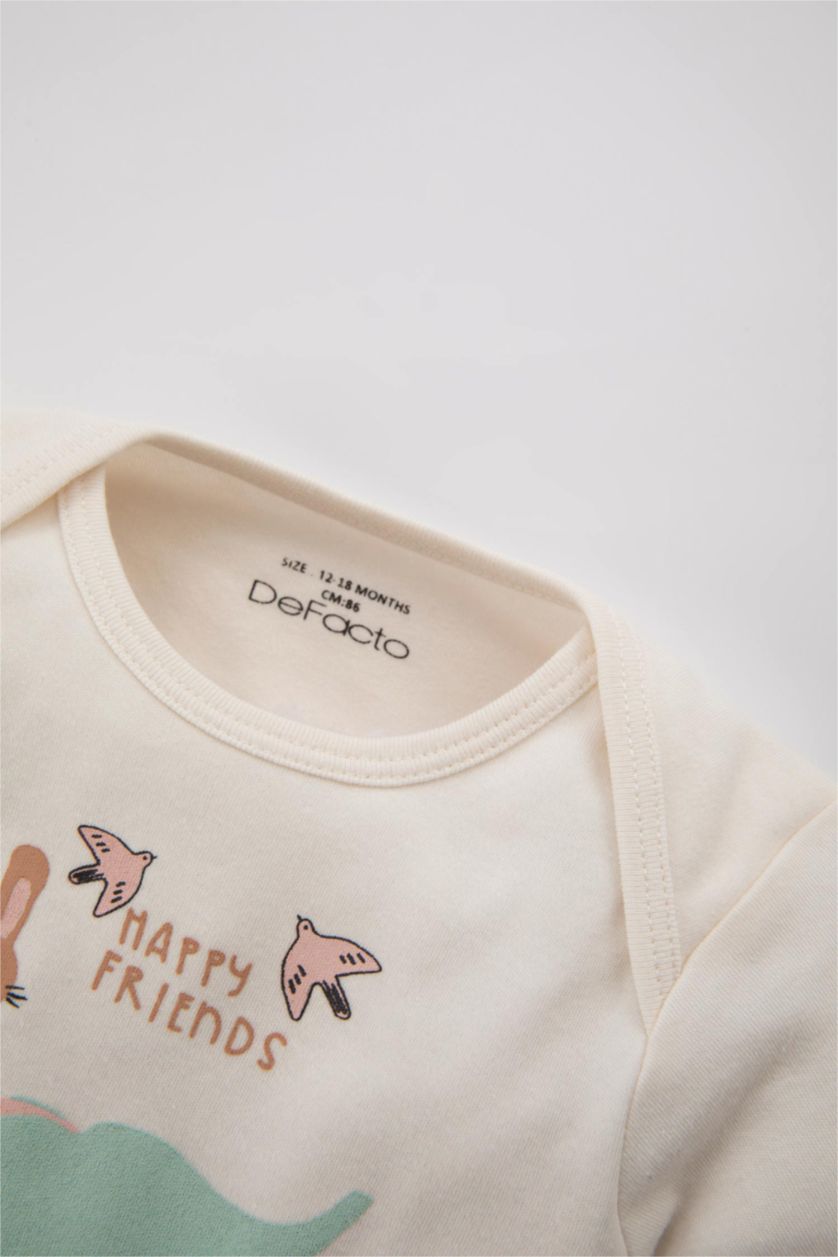 BÉBÉ FILLE Écru Ensemble T-Shirt Imprimé à Manches Longues Pour Bébé Fille - 2 Pièces