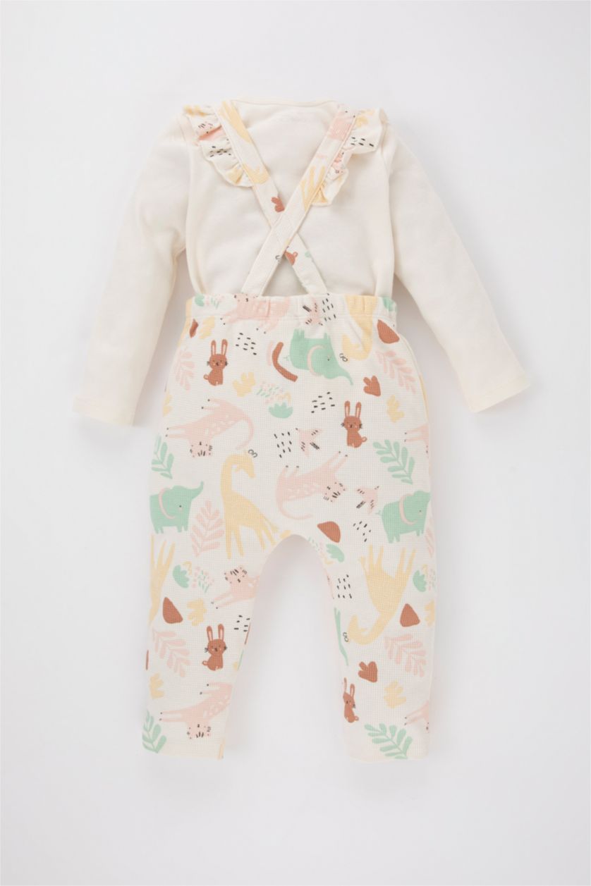 BÉBÉ FILLE Écru Ensemble T-Shirt Imprimé à Manches Longues Pour Bébé Fille - 2 Pièces