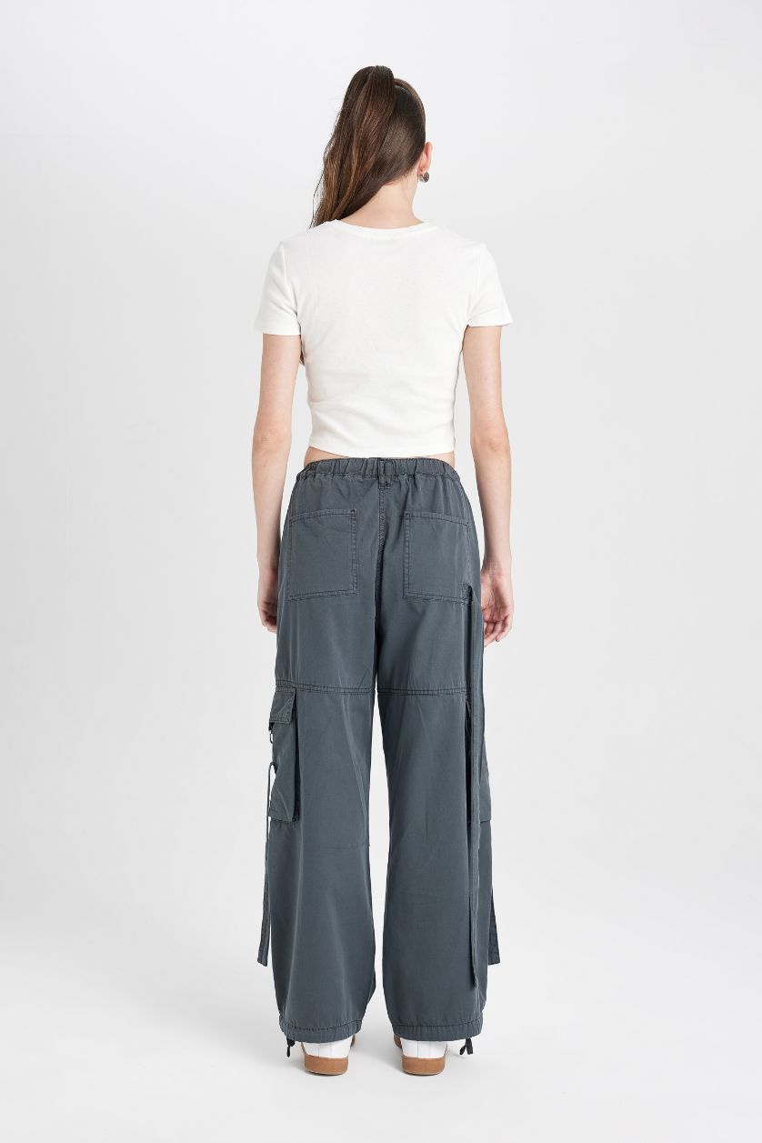 نساء أنثرا غامق بنطرون كارجو برجل واسع وايد ليج