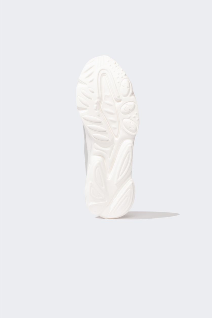 رجال رمادي سنيكرز رجالي جلد صناعي برباط