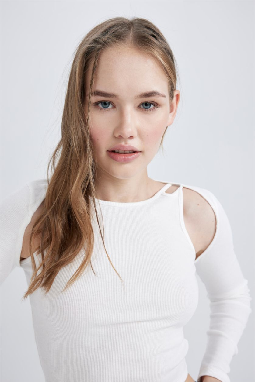 Женская Кремовый Кофта с длинным рукавом, Coool