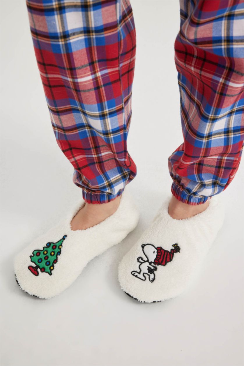 نساء بيج شبشب منزلي نسائي بكعب مسطح من سنوبي