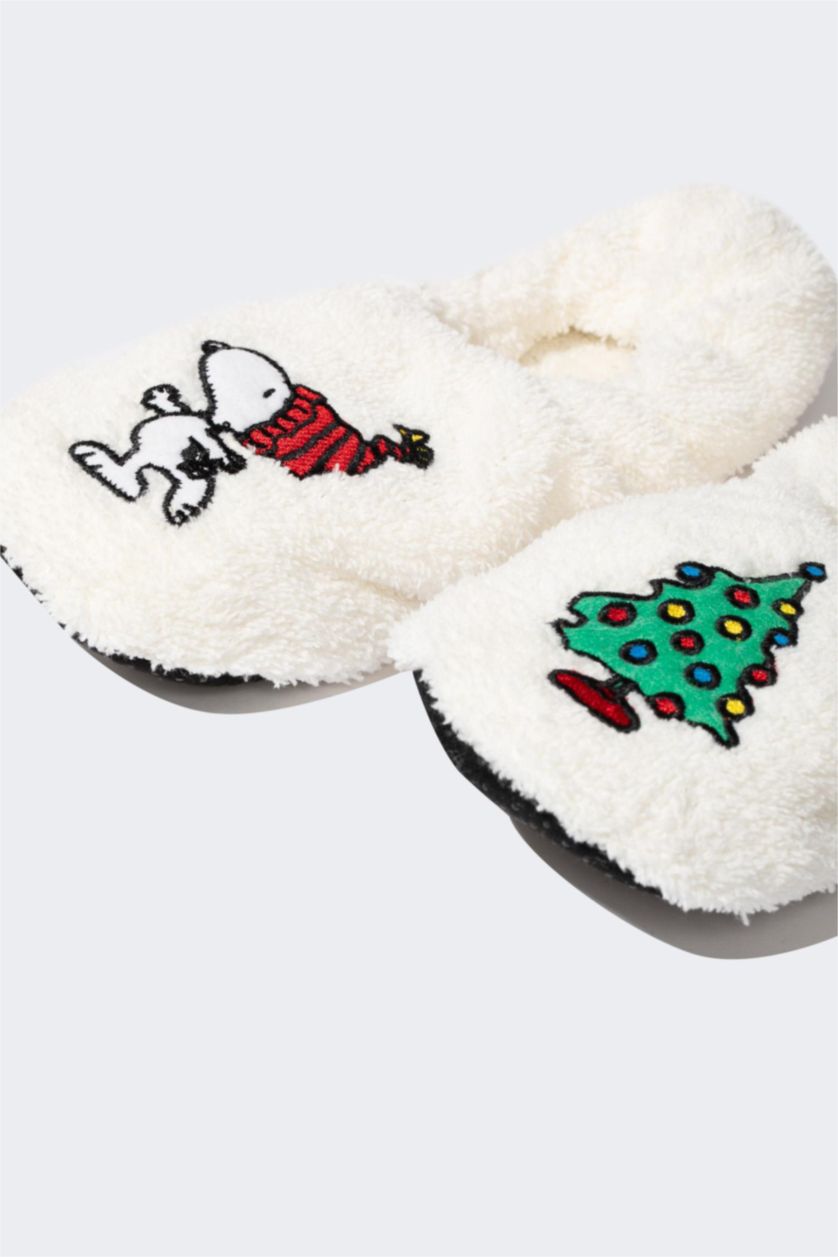 نساء بيج شبشب منزلي نسائي بكعب مسطح من سنوبي