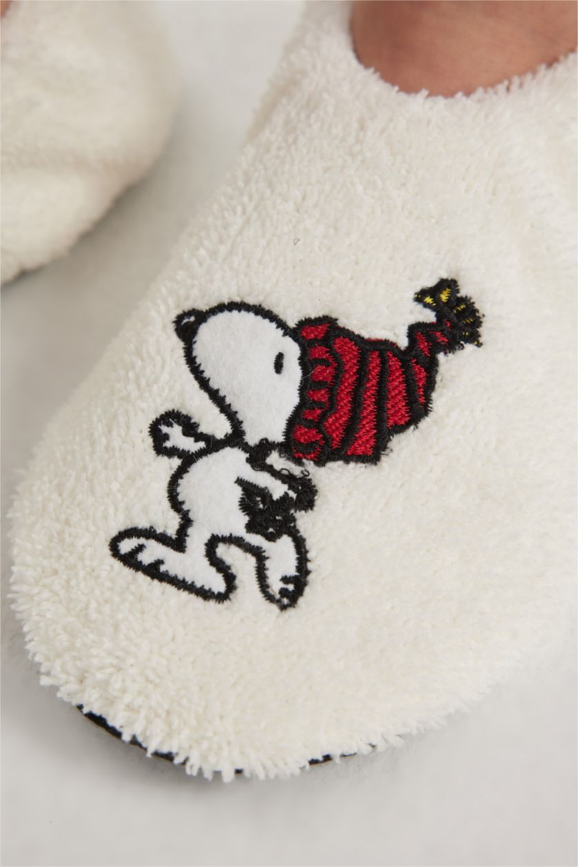 نساء بيج شبشب منزلي نسائي بكعب مسطح من سنوبي