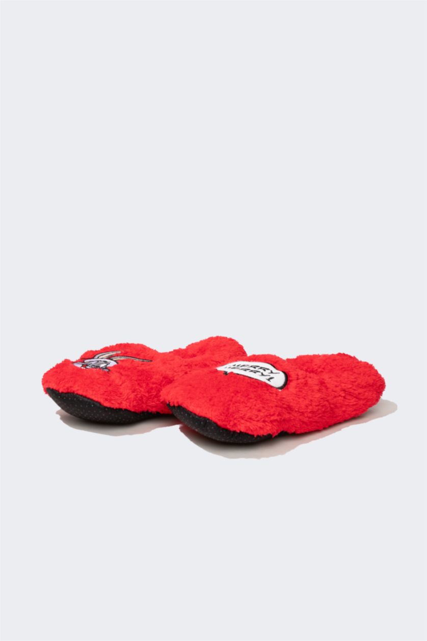 Woman Red Woman Looney Tunes Licensed Flat Sole Home Slipper