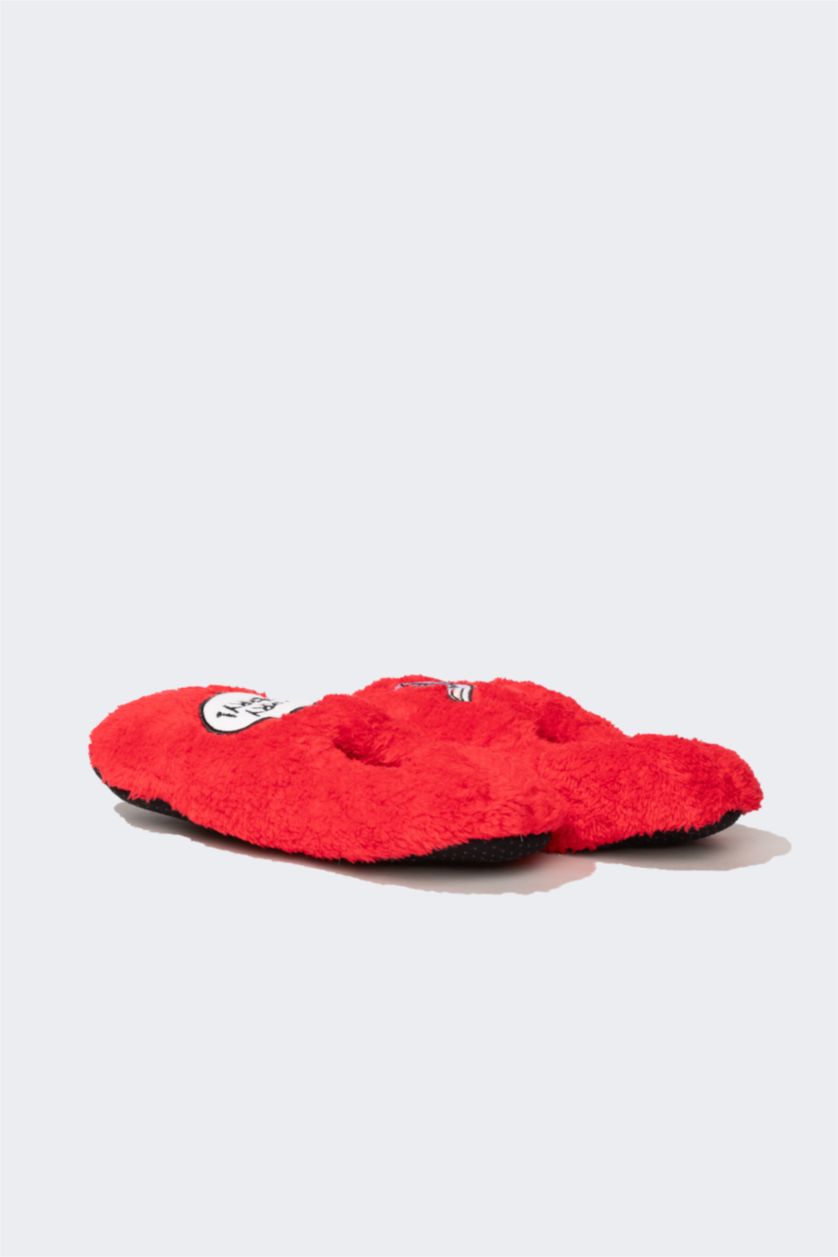 Woman Red Woman Looney Tunes Licensed Flat Sole Home Slipper