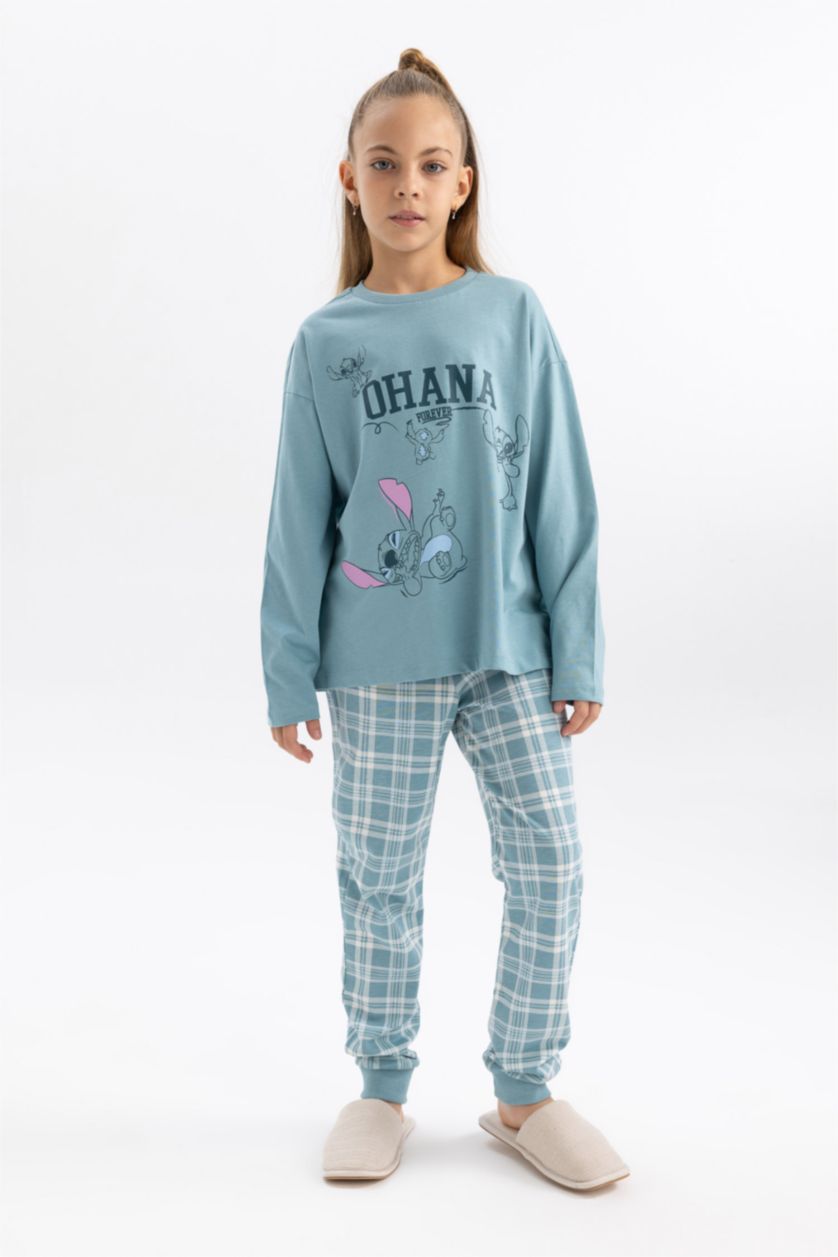GIRLS & TEENS Aqua Girl Disney Lilo & Stitch Cotton Pajama Set