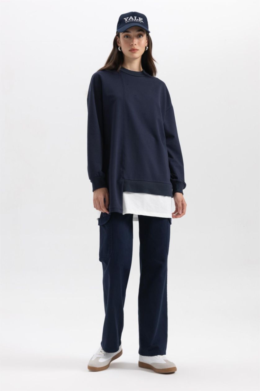 Жіночий Синій Брюки карго з габардину для жінок