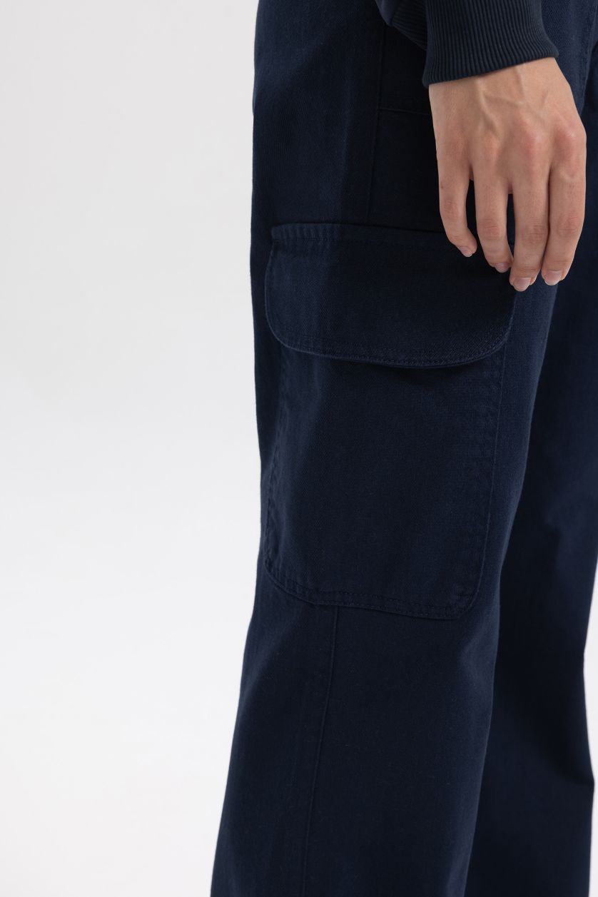 Жіночий Синій Брюки карго з габардину для жінок