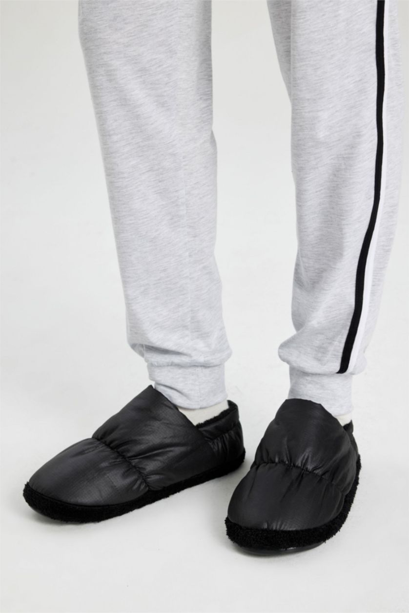 رجالي أسود شبشب رجالي أسود بكعب مسطح