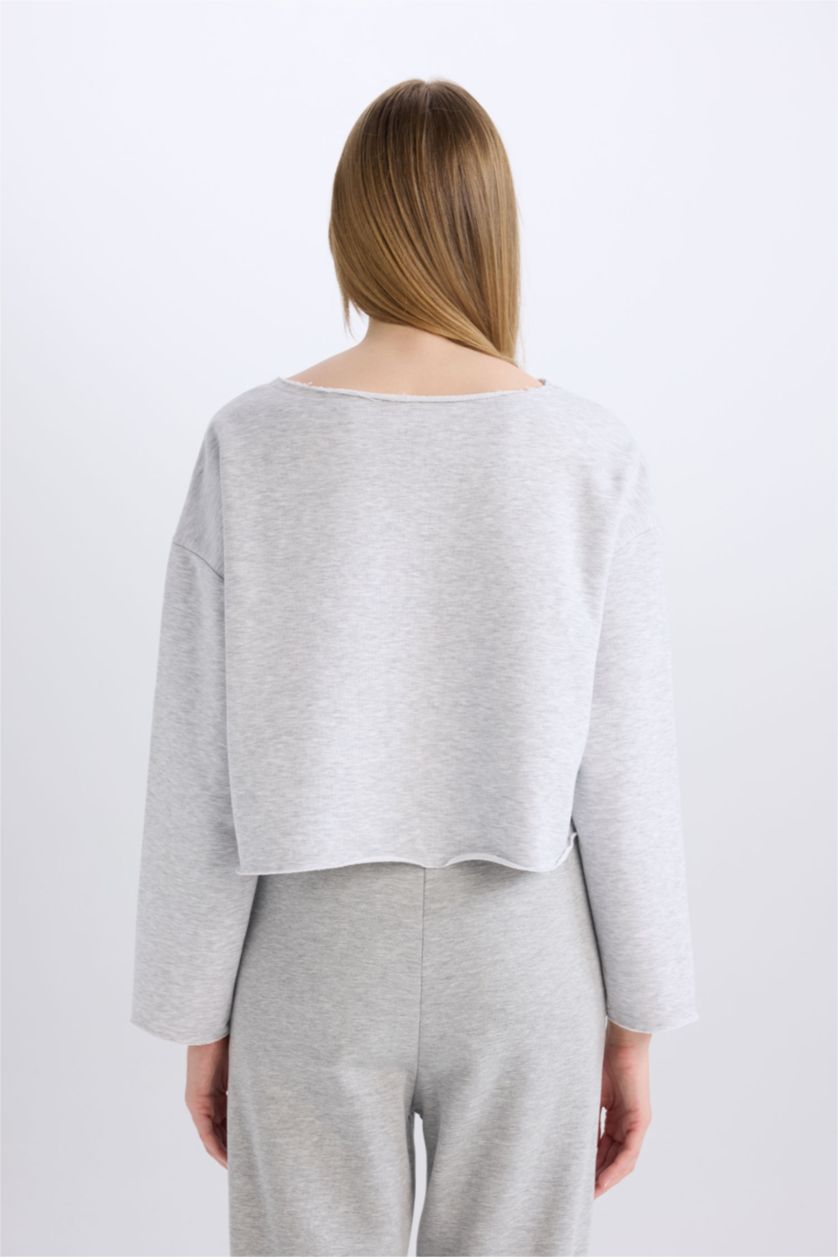 نساء ميلانج رمادي بلوزة كاجوال قصة عادية من Fall in Love