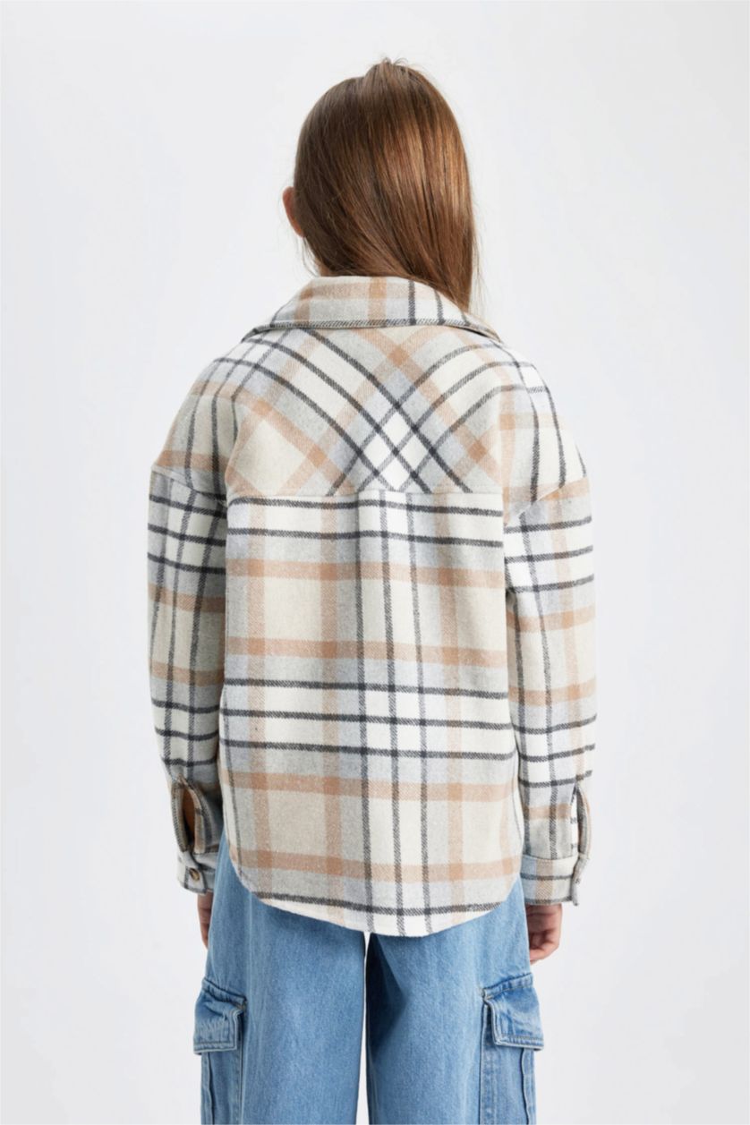 Девочки и подростки Серый Рубашка с длинным рукавом для девочек