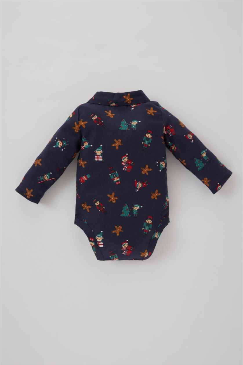 BABY GIRL NAVY Baby Boy New Year Themed Newborn Snap Body