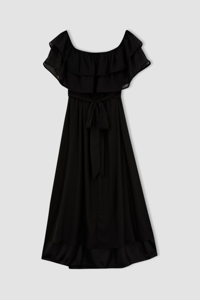 Женская Черный Платье миди для беременных