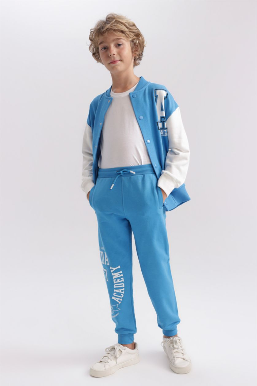 أولاد أزرق بنطلون اولادي قماش رقيق قصة عادية