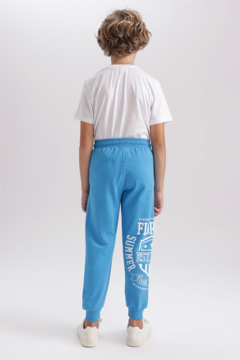 أولاد أزرق بنطلون اولادي قماش رقيق قصة عادية