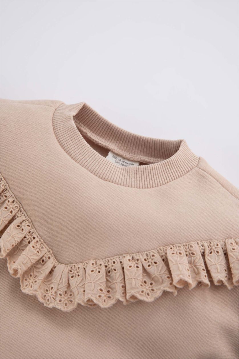 BÉBÉ FILLE Beige Ensemble De Sweat-Shirt Et Pantalon De Survêtement Pour Bébé Fille - 2 Pièces