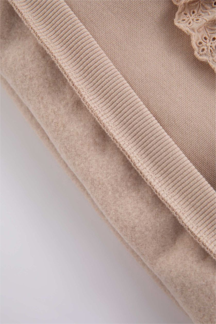 BÉBÉ FILLE Beige Ensemble De Sweat-Shirt Et Pantalon De Survêtement Pour Bébé Fille - 2 Pièces